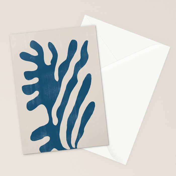 Seagrass Blue Watercolor Plant  Stationery Card Gallery Image 2