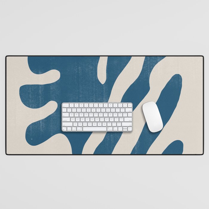 Seagrass Blue Watercolor Plant  Desk Mat Gallery Image 1