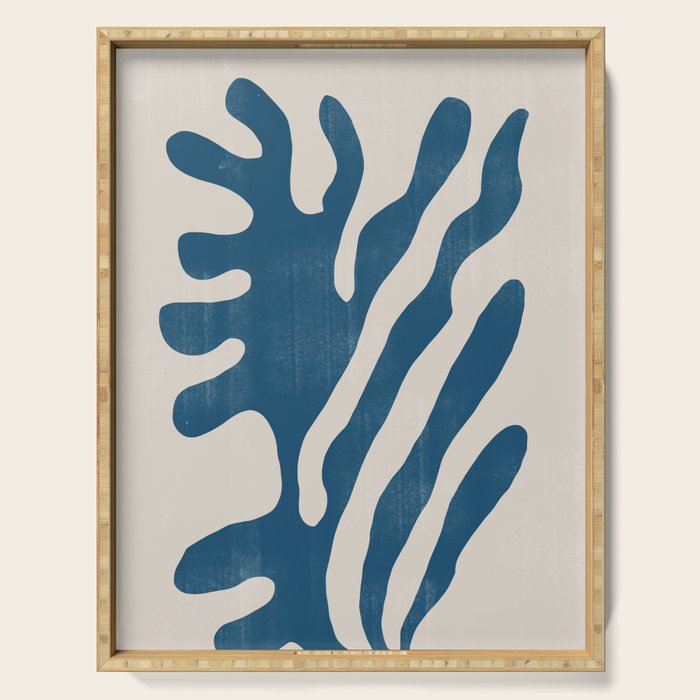 Seagrass Blue Watercolor Plant  Serving Tray Gallery Image 1