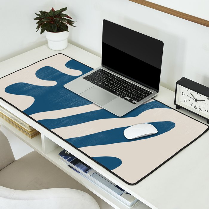 Seagrass Blue Watercolor Plant  Desk Mat Gallery Image 2