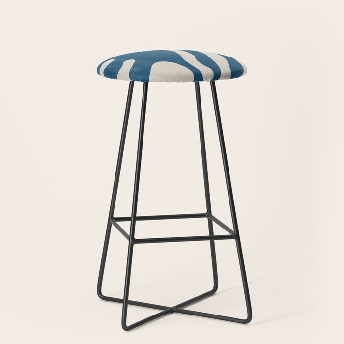 Seagrass Blue Watercolor Plant  Stool Gallery Image 1