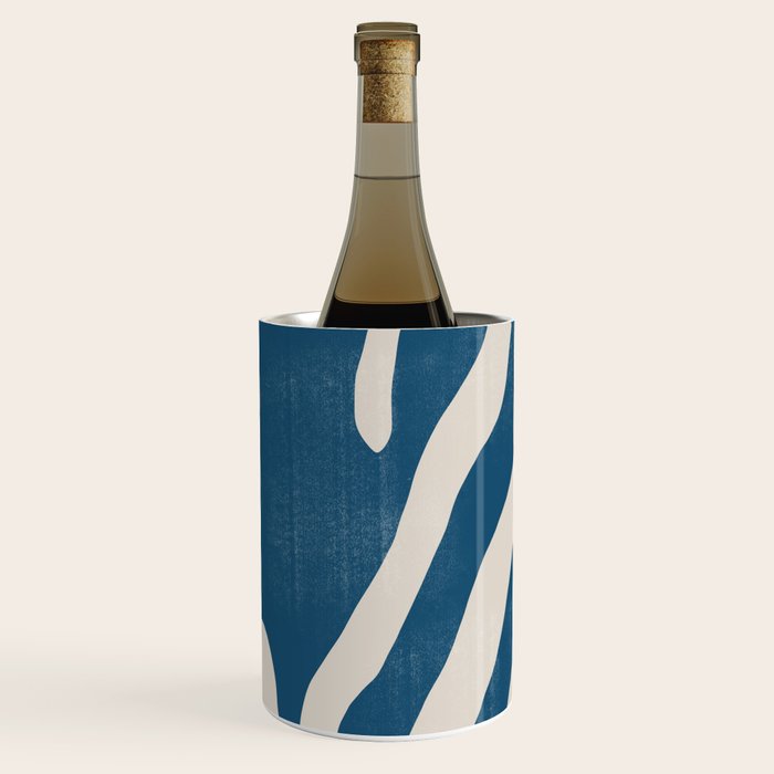 Seagrass Blue Watercolor Plant  Wine Chiller Gallery Image 1