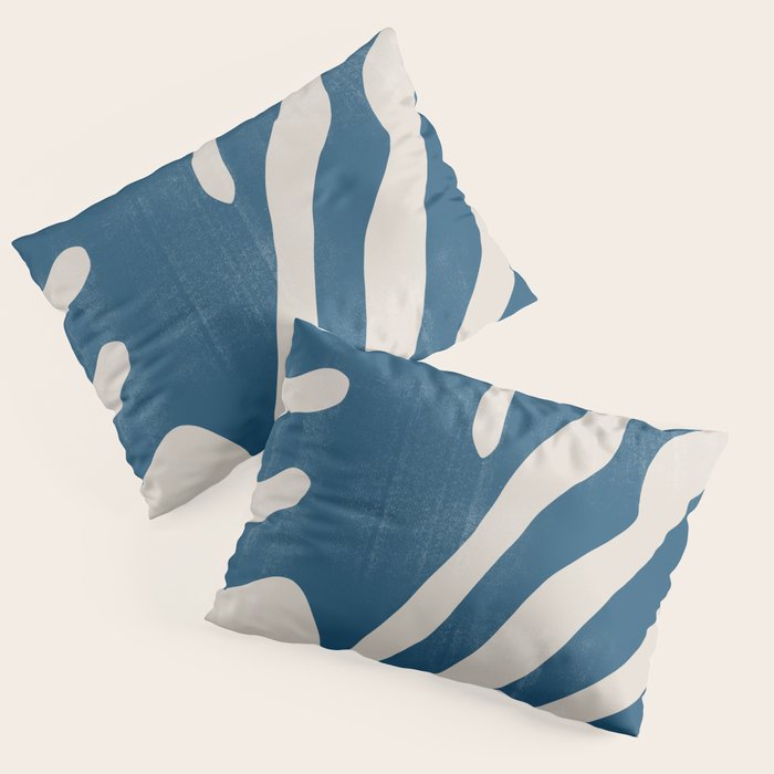 Seagrass Blue Watercolor Plant  Pillow Sham Gallery Image 1