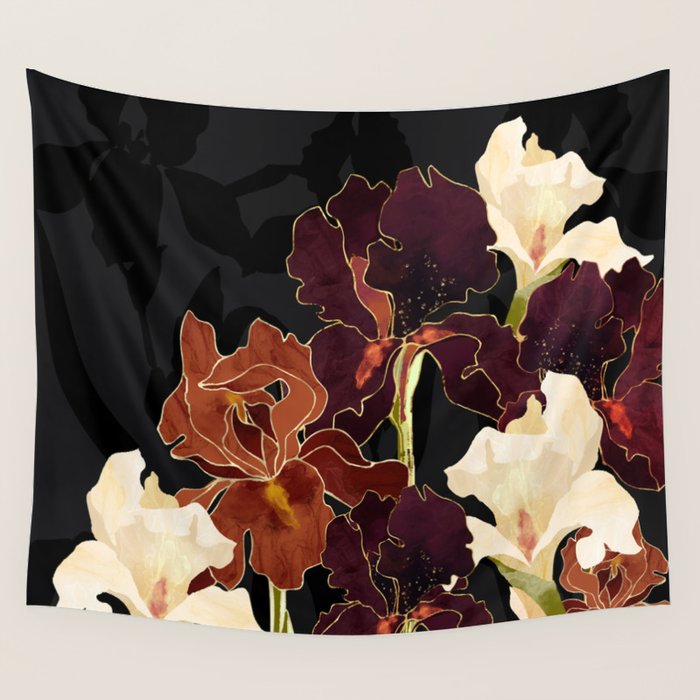Autumn Iris Wall Tapestry Gallery Image 1