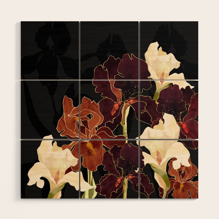 Autumn Iris Wood Wall Art Gallery Image 1