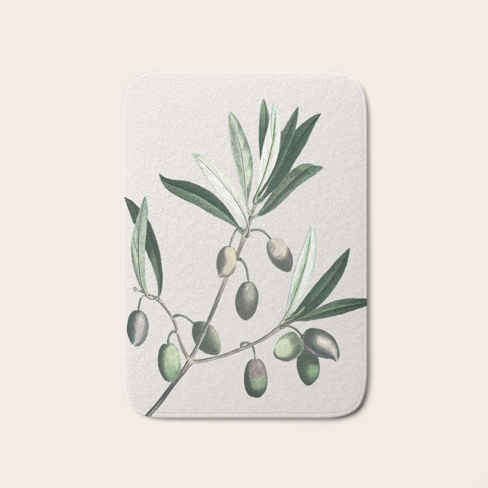 Olive Tree Branch Bath Mat Gallery Image 1
