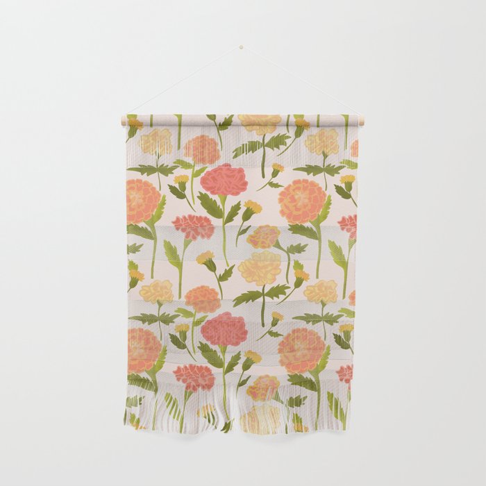 Marigold Dream / Warm Flower Pattern Wall Hanging Gallery Image 1