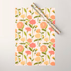 Marigold Dream / Warm Flower Pattern Wrapping Paper Gallery Image 1