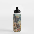 Ocean Life by James M Sommerville 1859 Funky Quirky Cute Cozy Boho Maximalism Maximalist Water Bottle Gallery Image 2