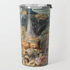 Ocean Life by James M Sommerville 1859 Funky Quirky Cute Cozy Boho Maximalism Maximalist Travel Mug Gallery Image 2