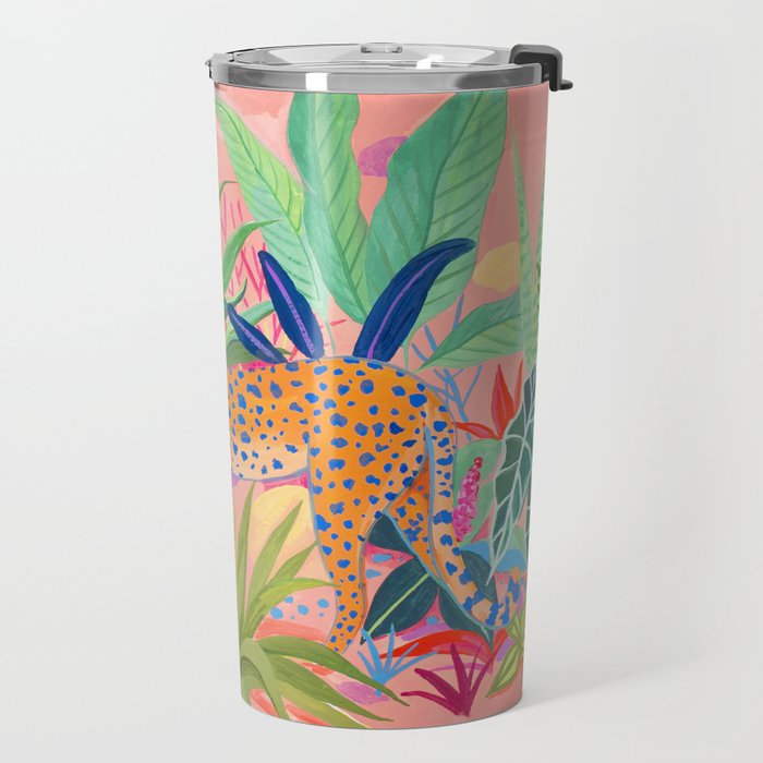 Leopard in Succulent Garden Travel Mug Gallery Image 2
