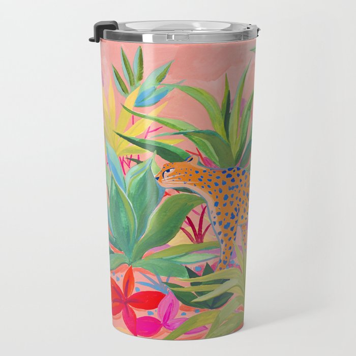 Leopard in Succulent Garden Travel Mug Gallery Image 3