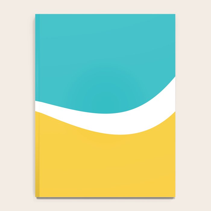 Simple Waves 2 - Turquoise and Yellow Notebook Gallery Image 4