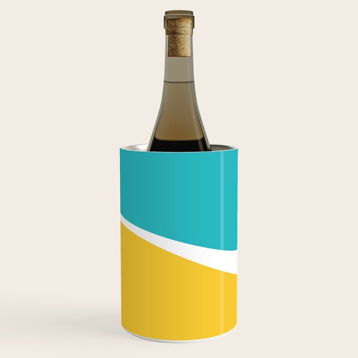 Simple Waves 2 - Turquoise and Yellow Wine Chiller Gallery Image 1