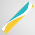 Simple Waves 2 - Turquoise and Yellow Table Runner Gallery Image 3