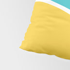 Simple Waves 2 - Turquoise and Yellow Pillow Sham Gallery Image 4