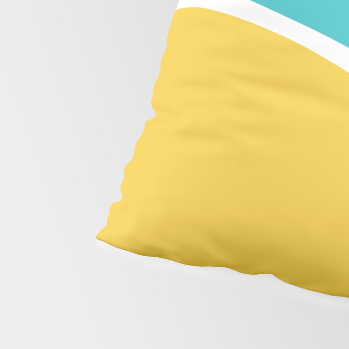 Simple Waves 2 - Turquoise and Yellow Pillow Sham Gallery Image 4