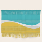 Simple Waves 2 - Turquoise and Yellow Wall Hanging Gallery Image 1