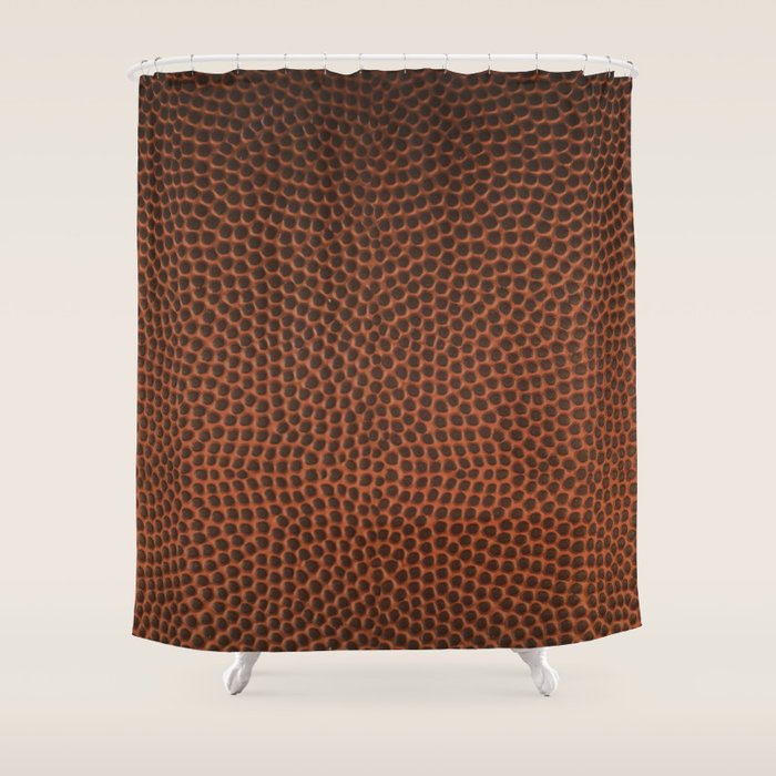 Football / Basketball Leather Texture Skin Shower Curtain Gallery Image 1