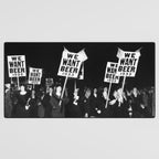 We Want Beer Too! Women Protesting Against Prohibition black and white photography - photographs Desk Mat Gallery Image 3
