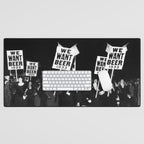 We Want Beer Too! Women Protesting Against Prohibition black and white photography - photographs Desk Mat Gallery Image 1