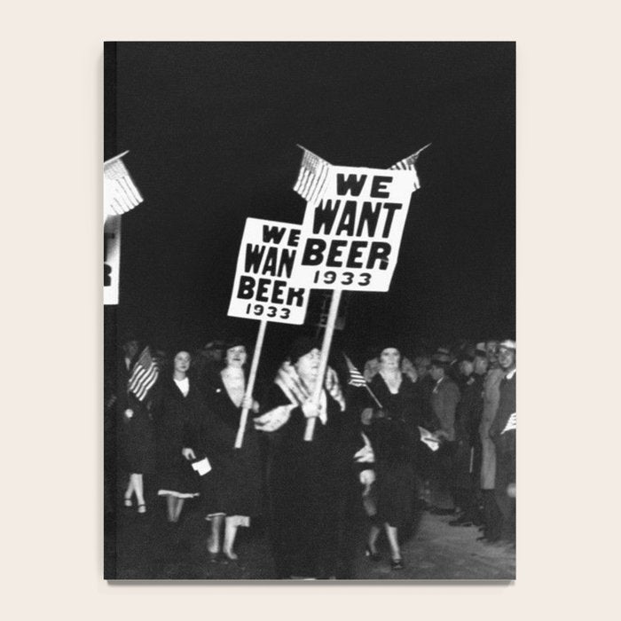 We Want Beer Too! Women Protesting Against Prohibition black and white photography - photographs Notebook Gallery Image 4