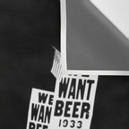 We Want Beer Too! Women Protesting Against Prohibition black and white photography - photographs Wall Tapestry Gallery Image 3