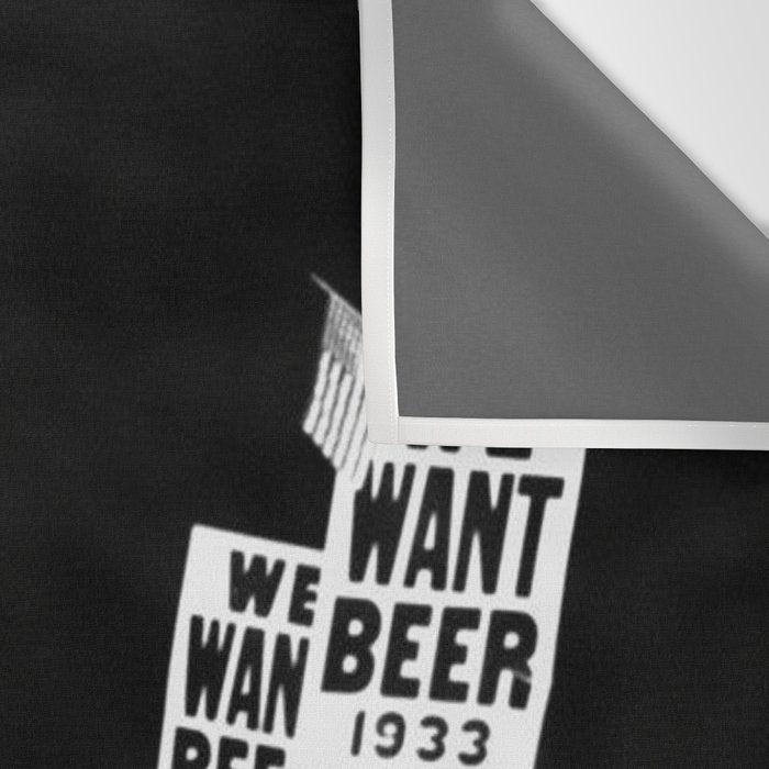 We Want Beer Too! Women Protesting Against Prohibition black and white photography - photographs Wall Tapestry Gallery Image 3