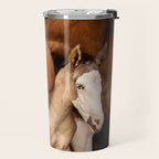 Foal and Mare hug - Equine fine art photograph Travel Mug Gallery Image 2