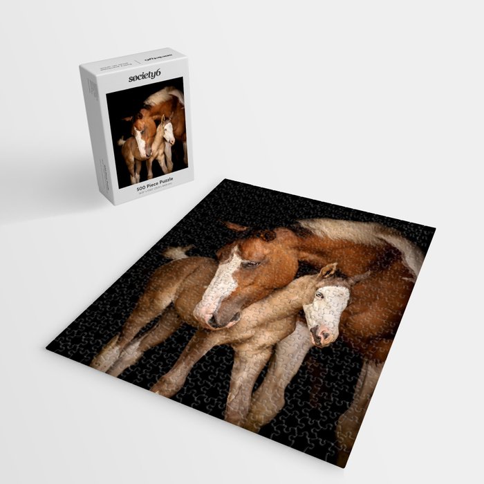 Foal and Mare hug - Equine fine art photograph Jigsaw Puzzle Gallery Image 2