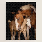 Foal and Mare hug - Equine fine art photograph Jigsaw Puzzle Gallery Image 1
