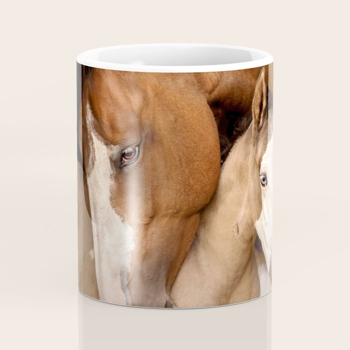Foal and Mare hug - Equine fine art photograph Coffee Mug Gallery Image 4