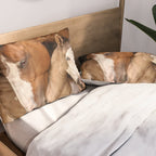 Foal and Mare hug - Equine fine art photograph Pillow Sham Gallery Image 2
