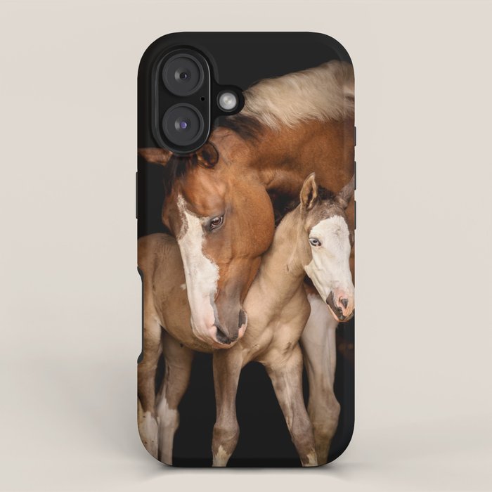 Foal and Mare hug - Equine fine art photograph iPhone Case Gallery Image 1