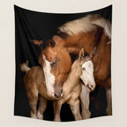 Foal and Mare hug - Equine fine art photograph Wall Tapestry Gallery Image 4