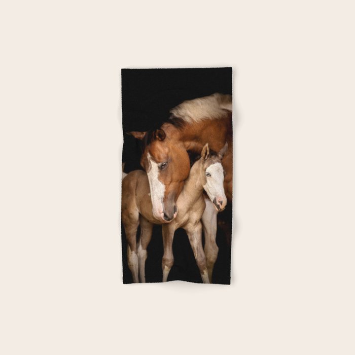 Foal and Mare hug - Equine fine art photograph Bath Towel Gallery Image 1