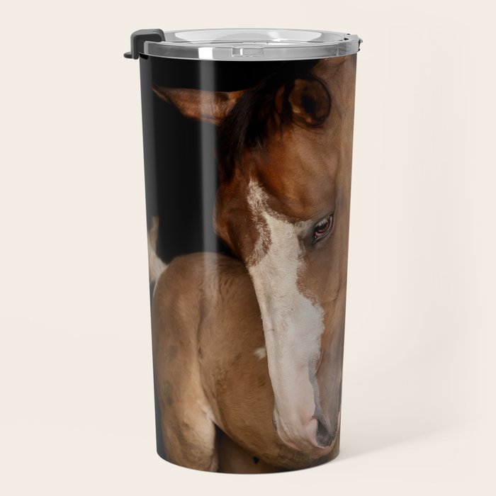 Foal and Mare hug - Equine fine art photograph Travel Mug Gallery Image 3