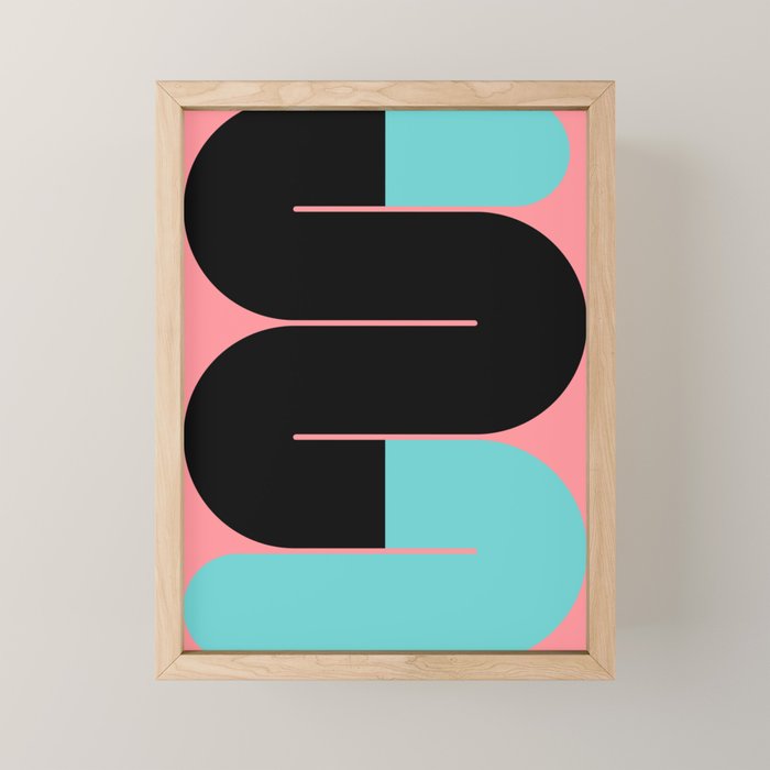 Modern geometric shapes 17 Mini Art Print Gallery Image 1