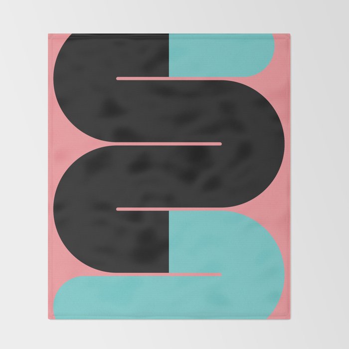 Modern geometric shapes 17 Throw Blanket Gallery Image 2