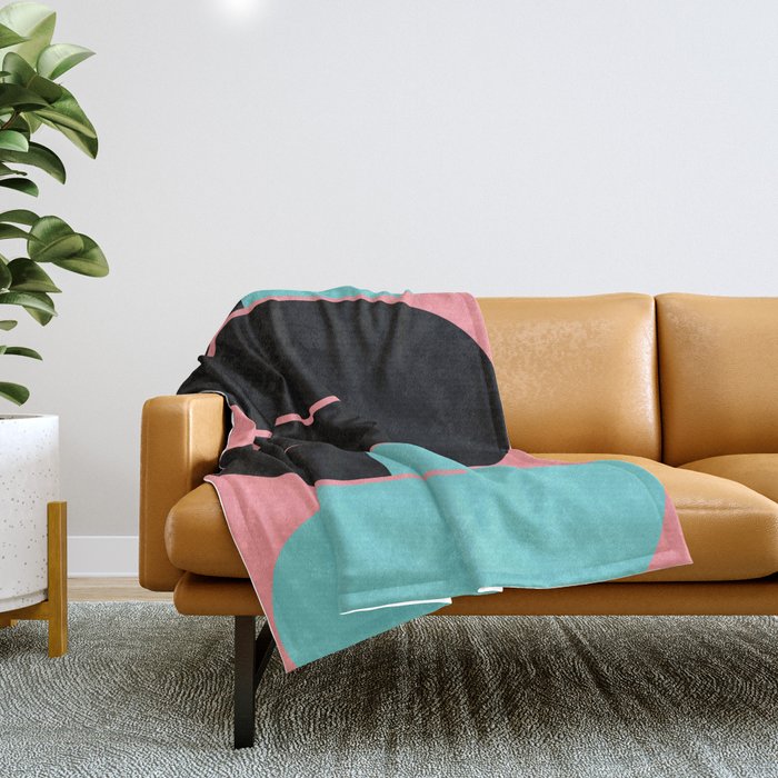 Modern geometric shapes 17 Throw Blanket Gallery Image 1