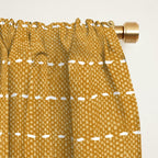 stitched stripes - mustard yellow Window Curtain Gallery Image 2