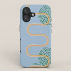 Abstract Fields in Blue-Grey & Green iPhone Case Gallery Image 1