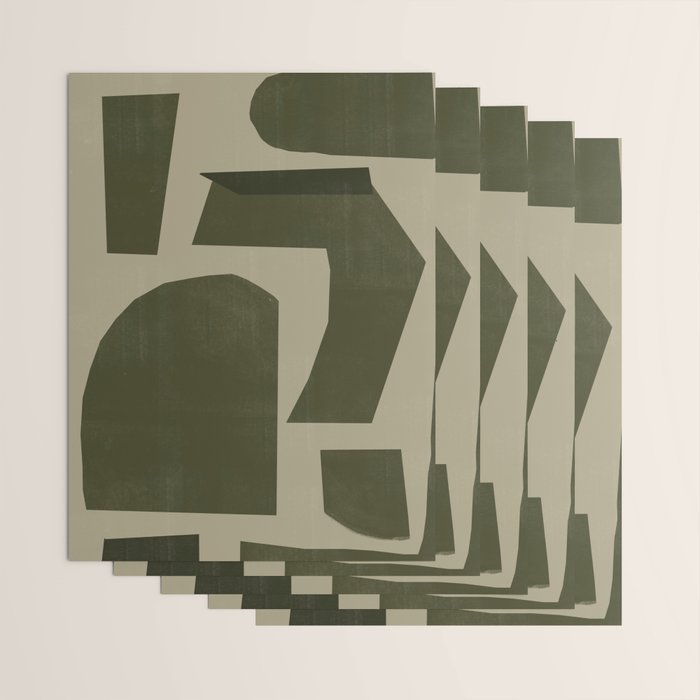 Green Paper Cut No1. Wrapping Paper Gallery Image 3