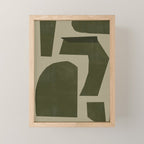 Green Paper Cut No1. Mini Art Print Gallery Image 1