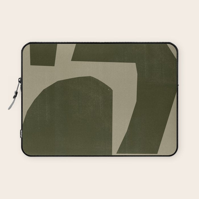 Green Paper Cut No1. Laptop Sleeve Gallery Image 1