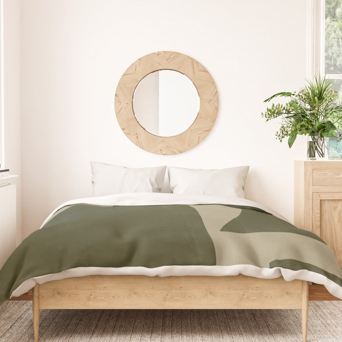 Green Paper Cut No1. Duvet Cover Gallery Image 3