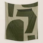 Green Paper Cut No1. Wall Tapestry Gallery Image 4