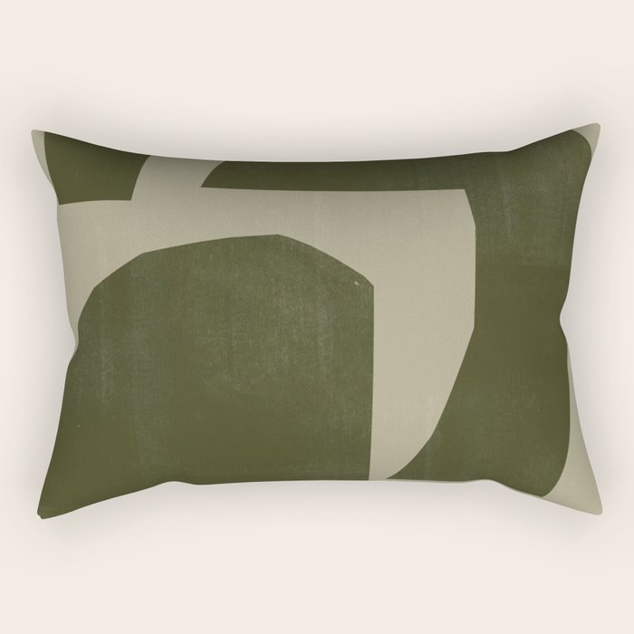 Green Paper Cut No1. Rectangular Pillow Gallery Image 2