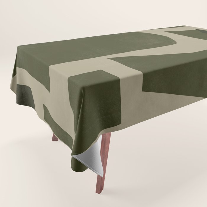 Green Paper Cut No1. Tablecloth Gallery Image 1
