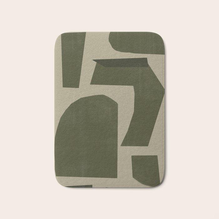 Green Paper Cut No1. Bath Mat Gallery Image 1
